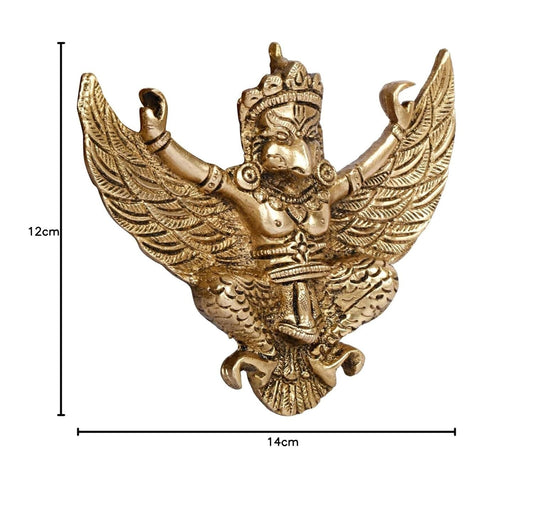 Brass Garuda Idol Statue Lord Vishnu's Vehicle Wall Hanging God Figurine Statue