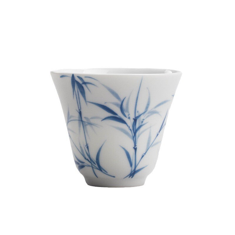 1pc Hand-Painted Bamboo Tea Cup Home Kung Fu Tea Ceramic Master Cup