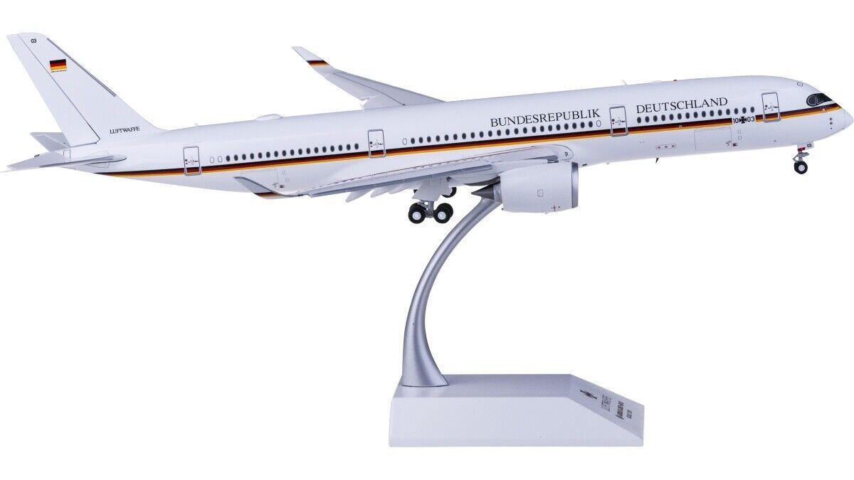 1:200 33CM JC Wings Luftwaffe AIRBUS A350-900ACJ Plane Flap Down Diecast Model