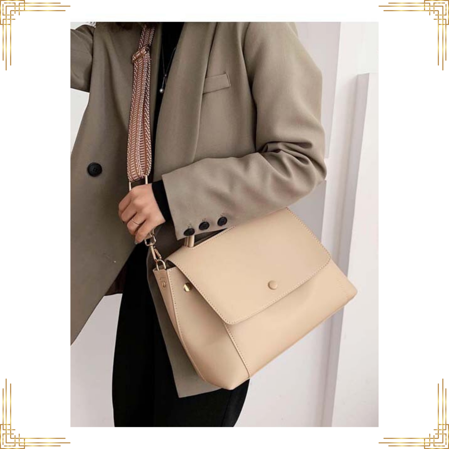 Women Fashion LEATHER Shoulder Crossbody Handbag Casual Luxury Female Tote Bag