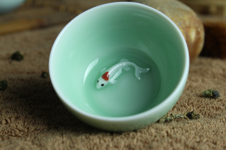 1pc Porcelain tea cup relief cup of tea Chinese tea cup ceramic cups creative