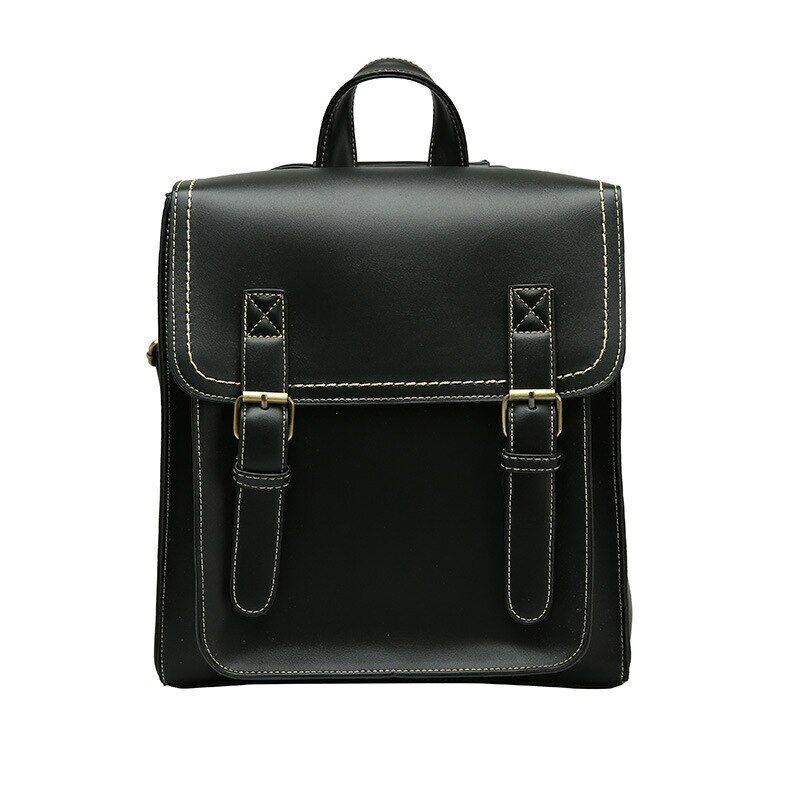 Vintage Backpack Female Synthetic Leather Bag School Shoulder Purse 28*10*30 CM