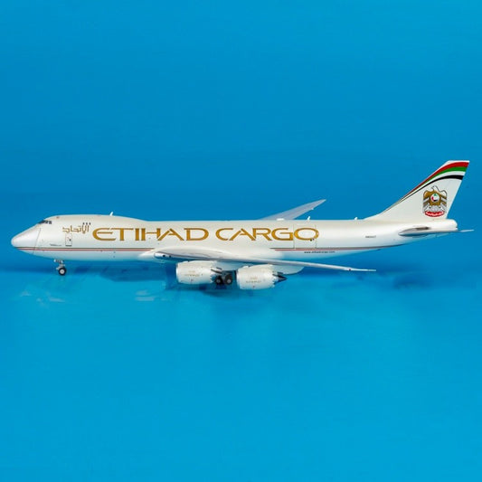 1:400 JC Wings Etihad Airways B747-8F N855GT Airplane Diecast Aircraft Model