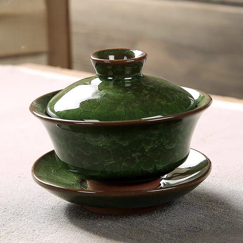 Coffee Tea Sets Ice Crack Ceramic Teapot Gaiwan Tea Cup Kung Fu Tea Sets