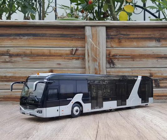 1:42 34CM YUTONG AB14E Airport Shuttle Bus New Energy Vehicles Diecast Model
