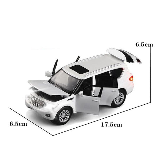 1:32 Diecast Nissan Patrol SUV Metal Car Model Toy Door Open Sound Light Gift