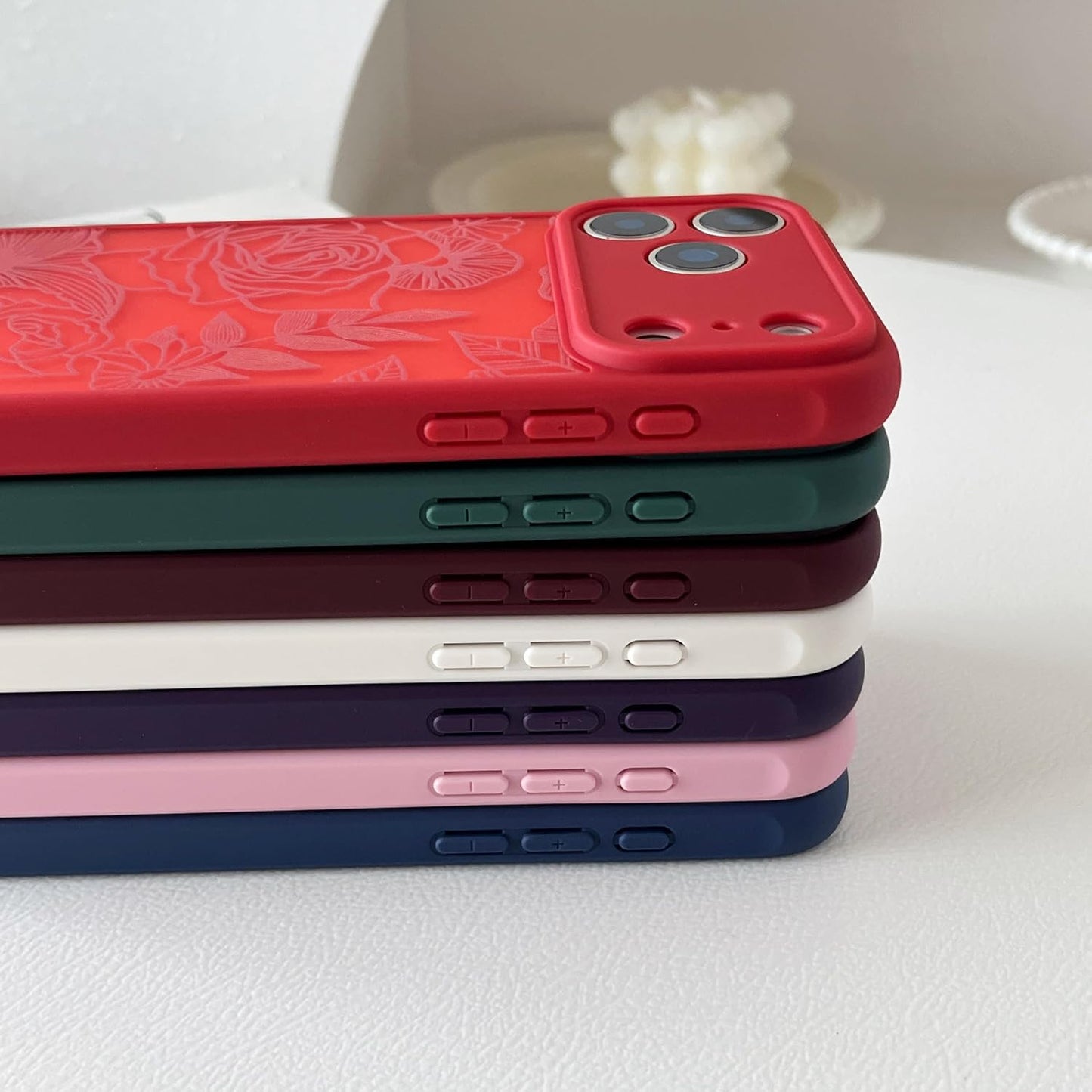 for Iphone 17 Pro Max Case, Floral Rose Cute Phone Case for Women Girls Aestheti