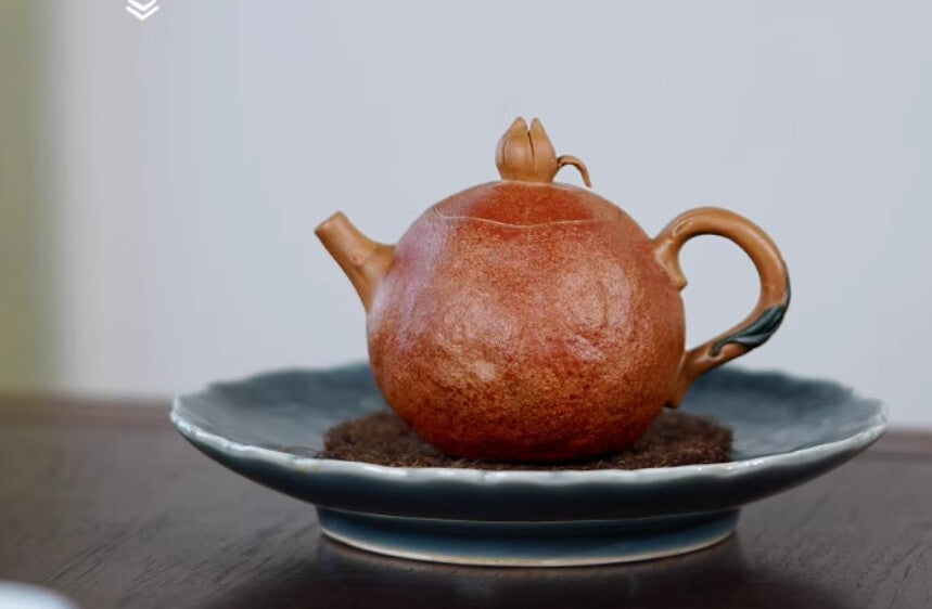 100cc chinese Yixing Handmade Zisha teapot Duan Ni pomegranate hu Gongfu Tea Pot