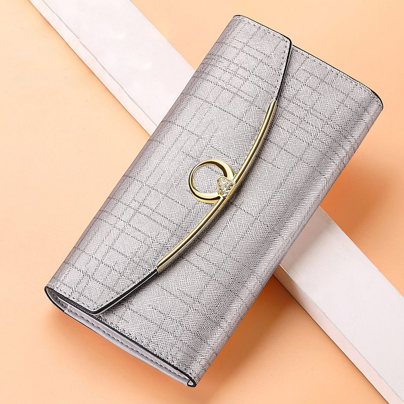Wallets Genuine Leather Purse Long Elegant Money Bag Card Coin Holder 19*10*4 CM