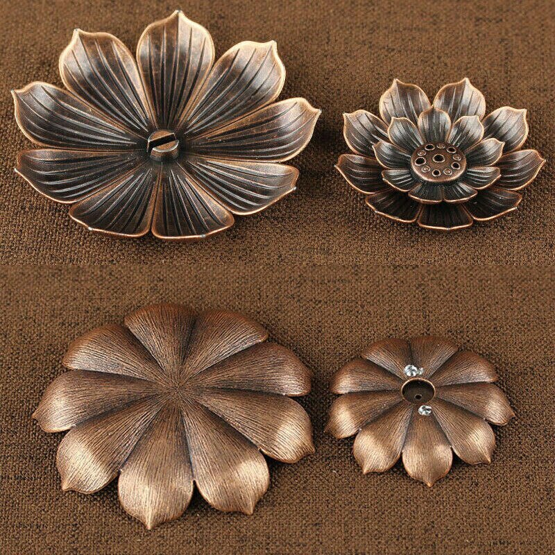 3.3inch New Buddhism Lotus Line Incense Plate Coil Base Incense Burner Holder