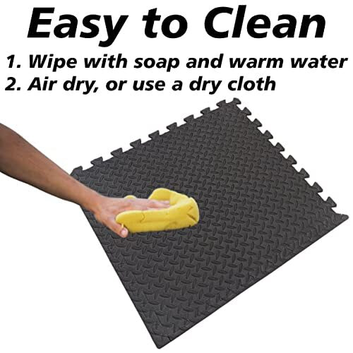 48 Sq Ft/12 Interlocking Foam Tiles ½" Thick Exercise Mat - Soft & Comfortable