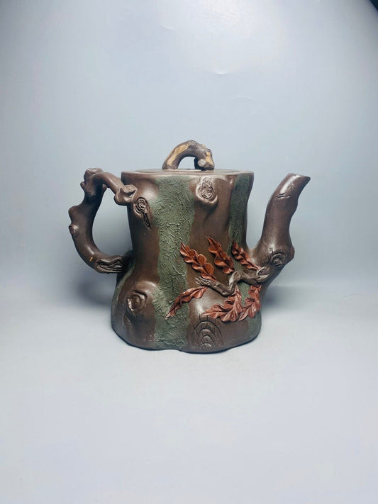 Chinese Yixing Zisha Clay Handmade Exquisite Teapot (树桩 底款:陈鸣远)