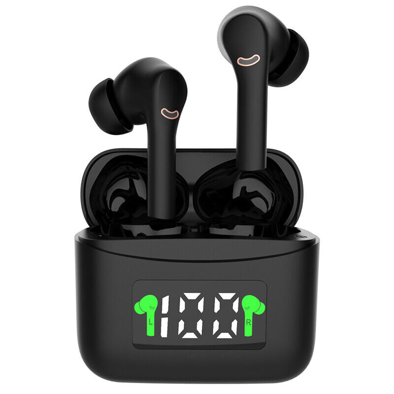 Wireless Earphones Bluetooth 5.2 Earbuds IPX7 Waterproof LED TWS Noise Canceling