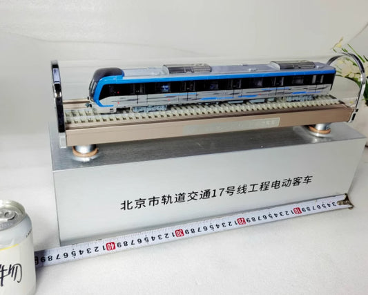 1:68 42CM Beijing Rail Transit Line 17 Electric Passenger Trains Diecast Model