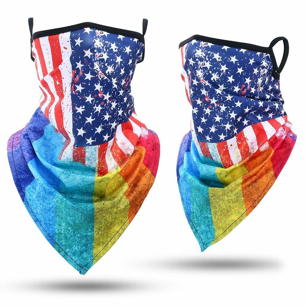 Printed Bandana Cycling Ear Face Mask Neck Gaiter Hunting Running Scarf 26*42 CM