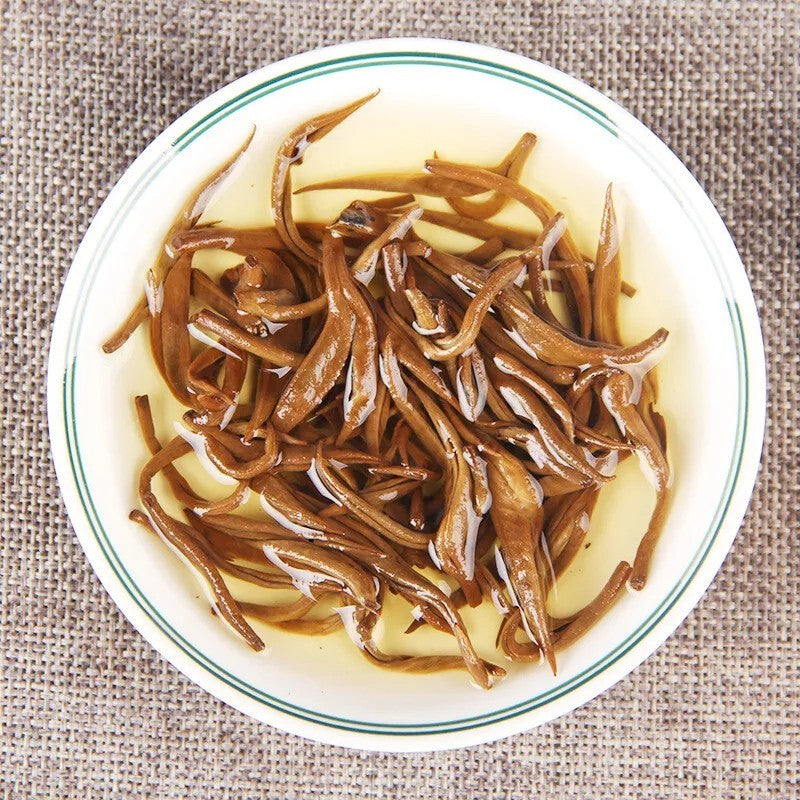 1000g Premium Golden Snail Dian Hong Jin Luo Handmade Pure Bud Yunnan Black Tea