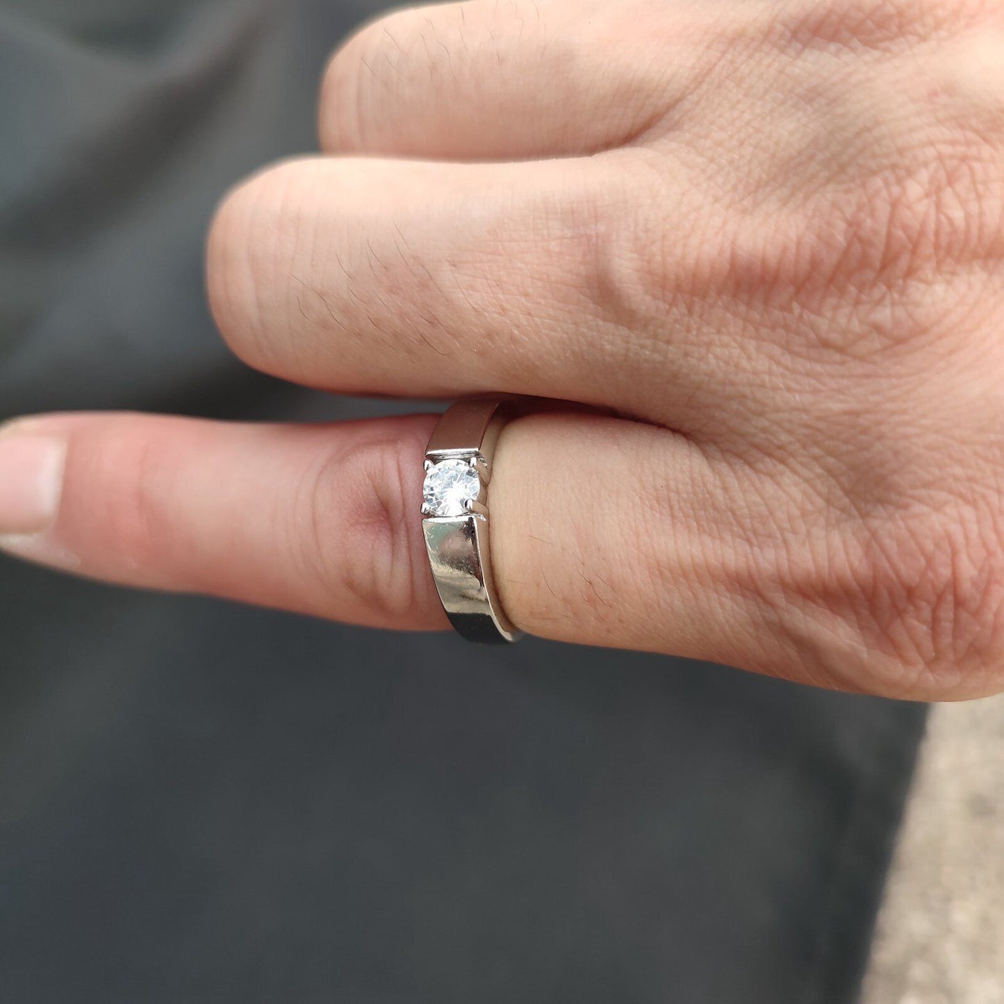 Rings Men Women Jewellery Gift Adjustable Dimension Metallic Artificial diamonds