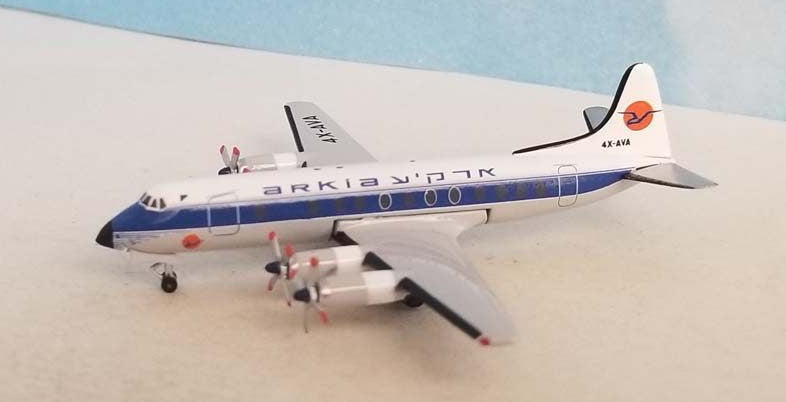 1:400 AeroClassics Arkia Vickers Viscount 800 Passenger Airplane Diecast Model