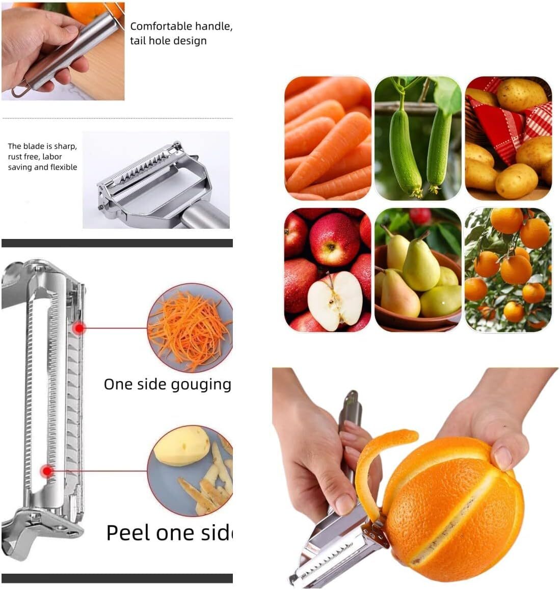 Stainless Steel Potato Peeler Vegetable Grater Fruit Slicer Carrot Cutter Tools