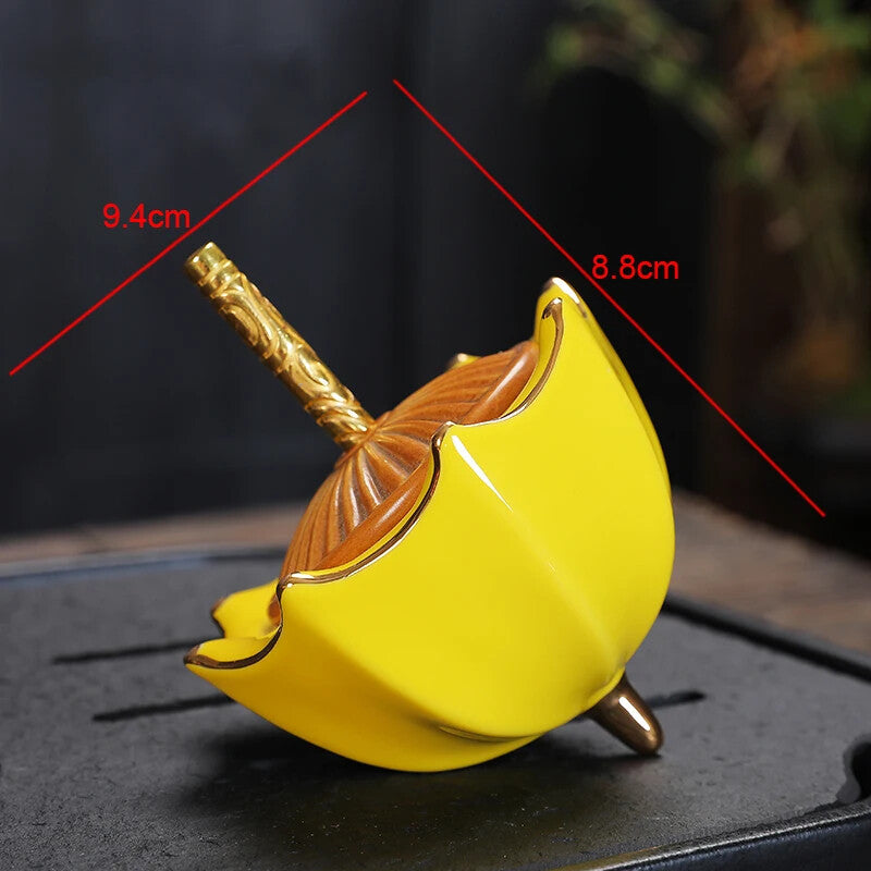 Simple Umbrella Shape Ceramic Tea Coffee Tin Sealed Jars Creative Home Kitchen