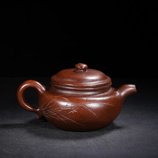 l-0Chinese Yixing Zisha Clay Handmade Exquisite Teapot (仿古 底款:顾景舟)