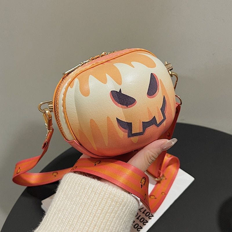 Shoulder Bag Pumpkin Purse Trendy Fashion Messenger Bag Small Purse 12*10*12 CM