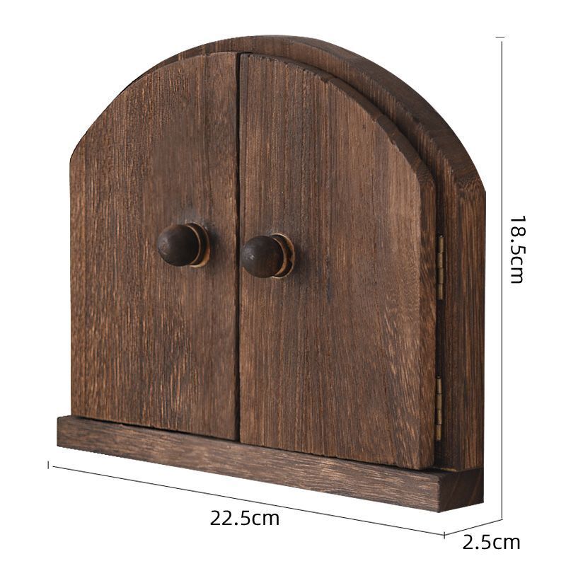 Outlet Cover Wood Double Door Light Switch Protector Button Box 18.5x22.5x2.5cm