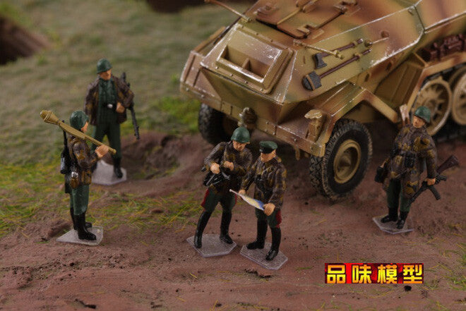 1/72 5Pcs German Armored Division Field Commander Armored 5-Man Model
