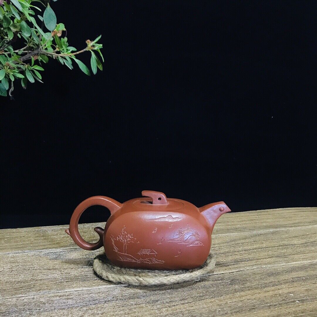 Chinese Yixing Zisha Clay Handmade Exquisite Teapot(混方 底款:顾景舟)