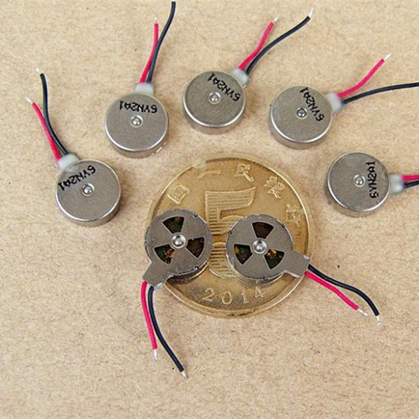 DC 3V Micro 8mm Phone Button-Coin Flat Vibrating Vibration Brushless Motor