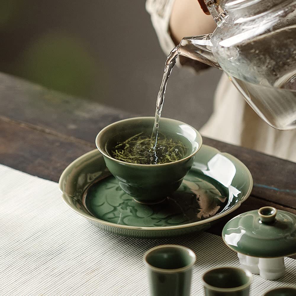 130ml Retro Ceramics Gaiwan Handmade Tea Bowl Cup Tureen Kung Fu Tea Set Tea