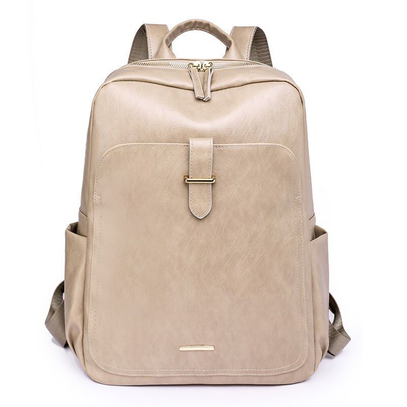 Leather Backpack Stylish Laptop Bag Women Luxury Polyester Traveling Blue Yellow
