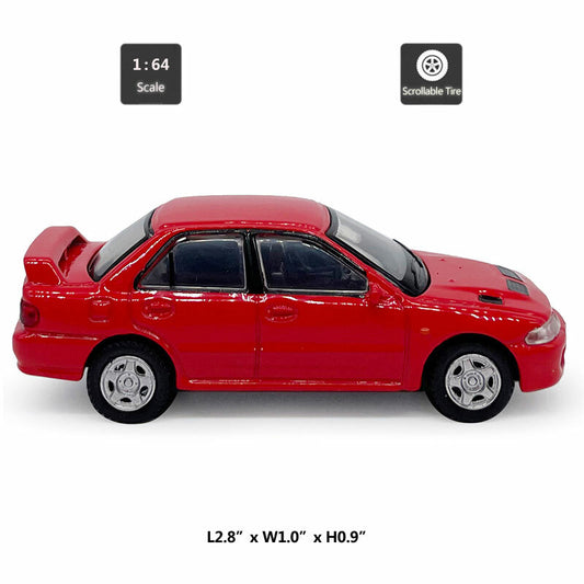 Mitsubishi Lancer Evolution 1:64 Diecast Model Car Alloy Metal Vehicle Boys Red