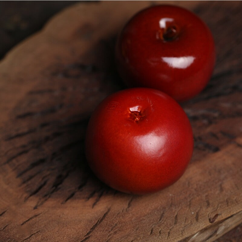 Color Change Tea Pet Apple Design Purple Clay Yixing Zisha Tea Play Small China
