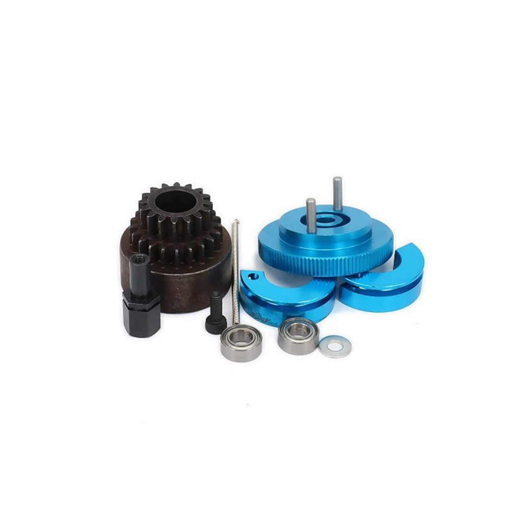 Blue 16-21T Clutch 1/10 Flywheel Bearing Double Gear Set For HSP 94122 02023 A