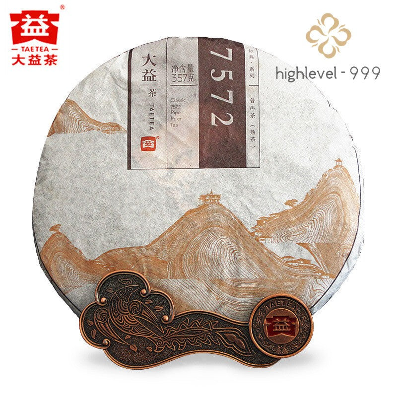 2014 TAETEA Dayi 7572 Shu Puer Chinese 100% Authentic Pu'er Ripe Puerh Tea 357g