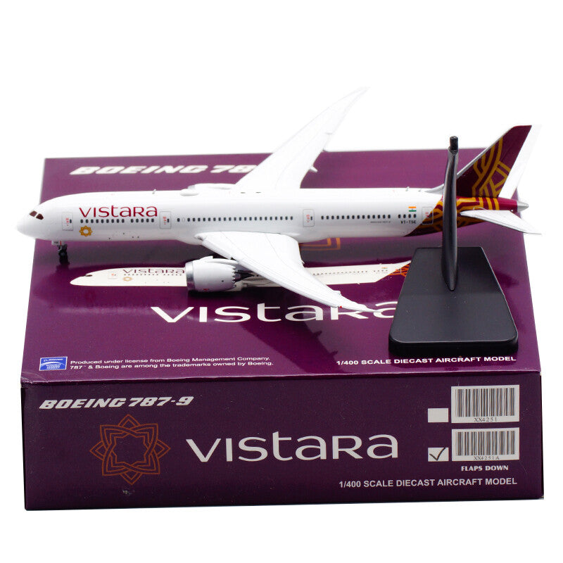 1:400 JC Wings Vistara BOEING B787-9 Passenger Airplane Diecast Plane Model