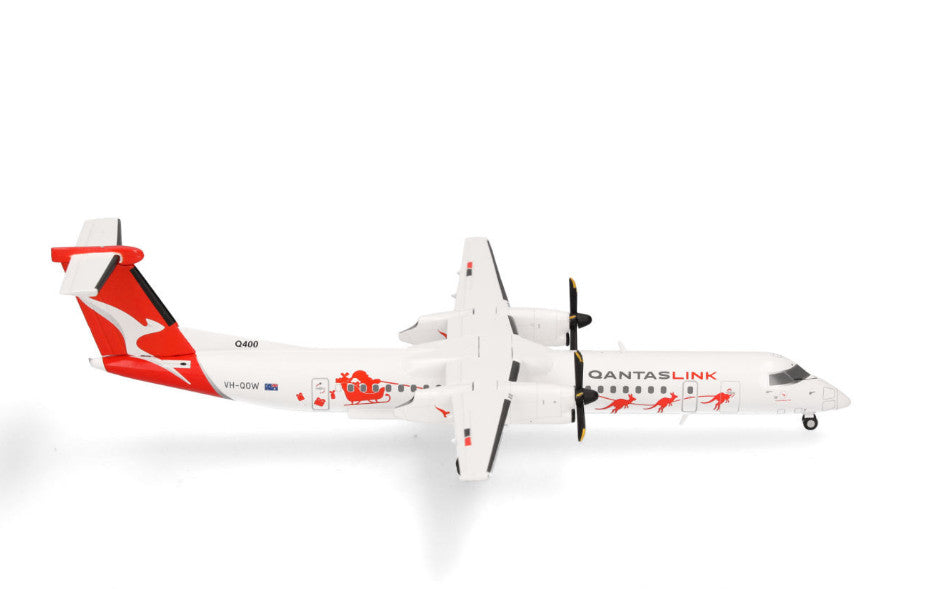 1:200 Herpa QANTASLINK Bombardier Dash 8 Plane Aircraft Diecast Airplane Model