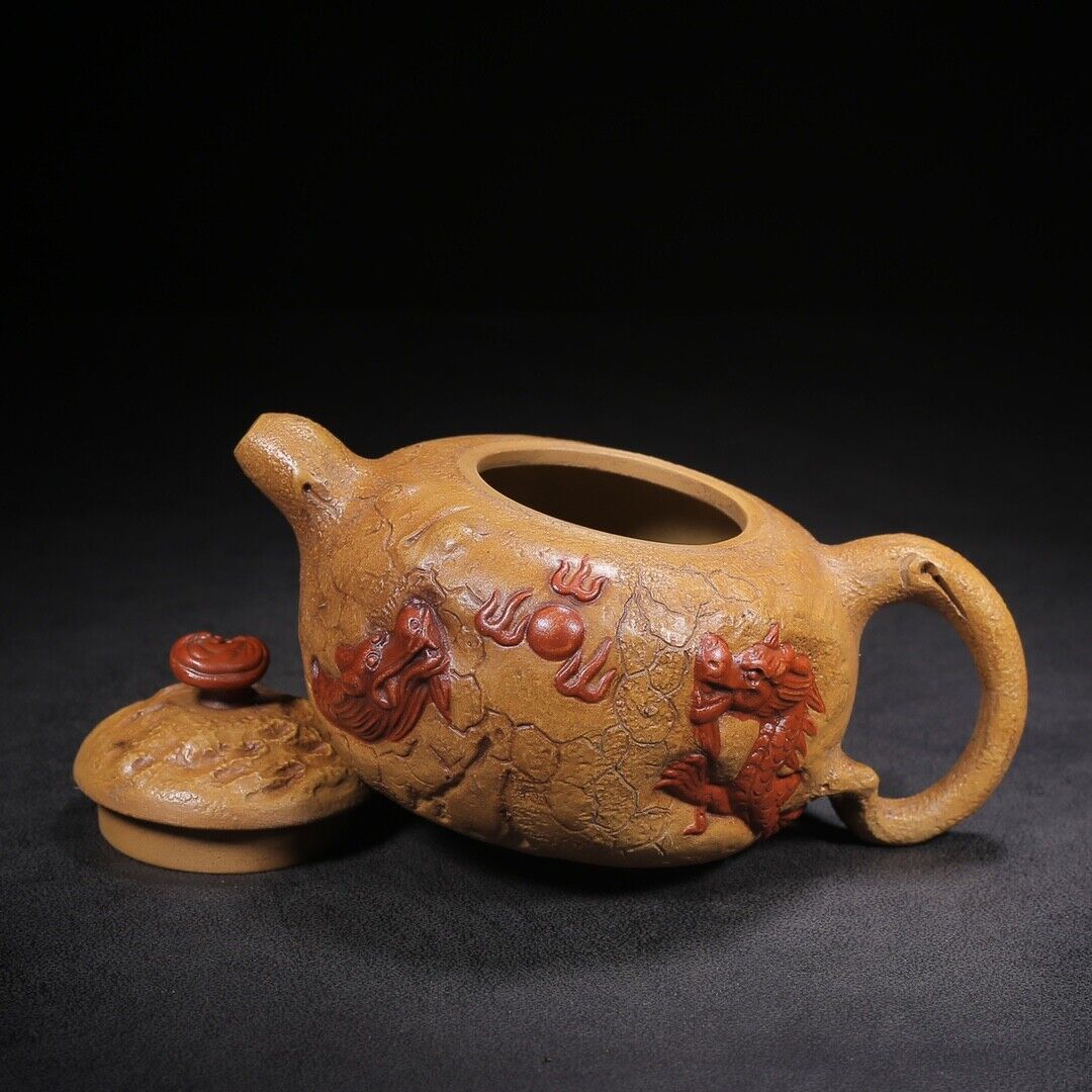 l-0Chinese Yixing Zisha Clay Handmade Exquisite Teapot (供春 底款:陈国良)