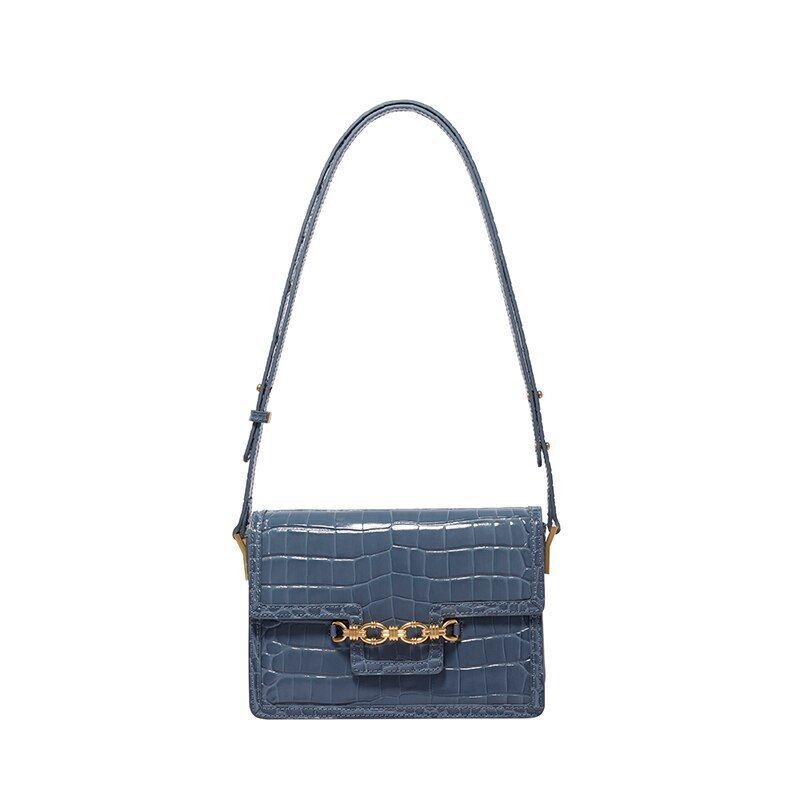 Handbag Fashion Split Leather Purse Shoulder Pouch Messenger Bag Polyester Flap