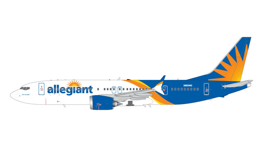 1:200 GeminiJets Allegiant Air Plane Boeing 737 MAX8-200 Diecast Aircraft Model