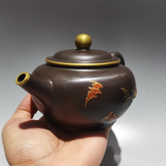vintage chinese yixing purple clay teapot zisha ceremony exquisite gift teaware