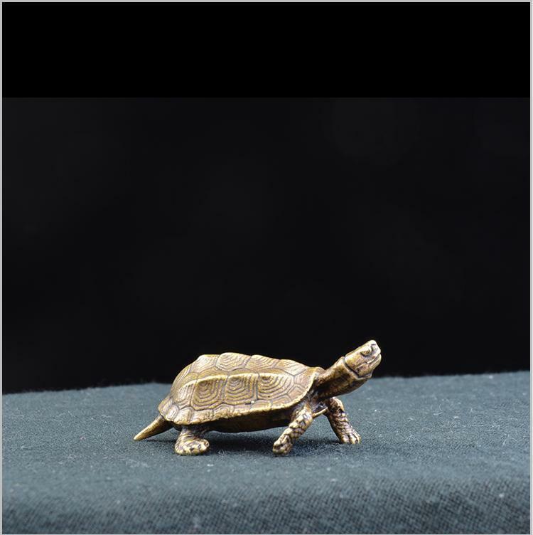 Retro Pure Copper Auspicious Tortoise Copper Ornaments Collect