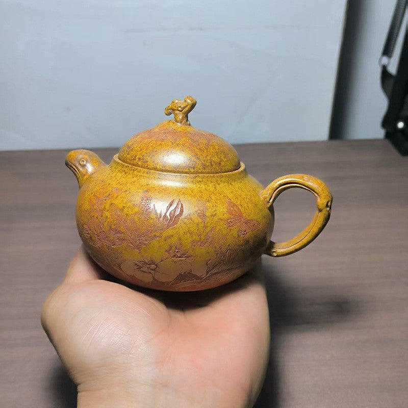 Yixing Zisha Tea pot Original Duan Clay Handmade Gourd Style High-Fired Teapots