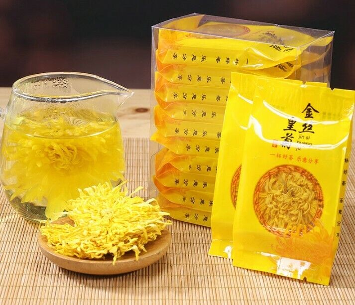 AnHui Gold Huang Ju 10 Pcs Large Chrysanthemum Flower Tea Herbal Tea in Summer