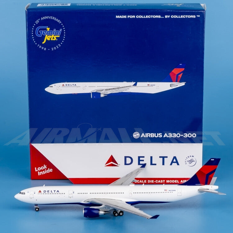1:400 GeminiJets Delta Airlines Plane Airbus A330-300 Diecast Aircraft Model