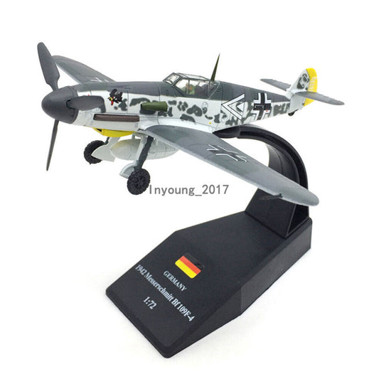 1/72 1942 WWII Bf-109 Fighter Aircraft Plane Diecast Model Collection for Men