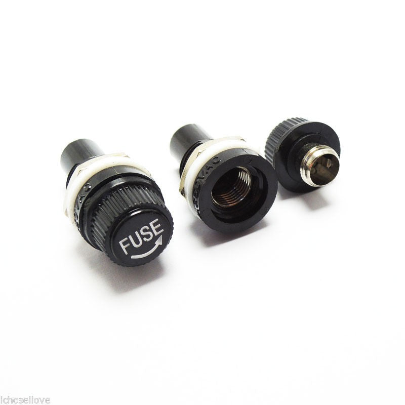 10Pc Glass Fuse Holders Insurance Tube Socket Holder For Car Auto Mobike Vehicle