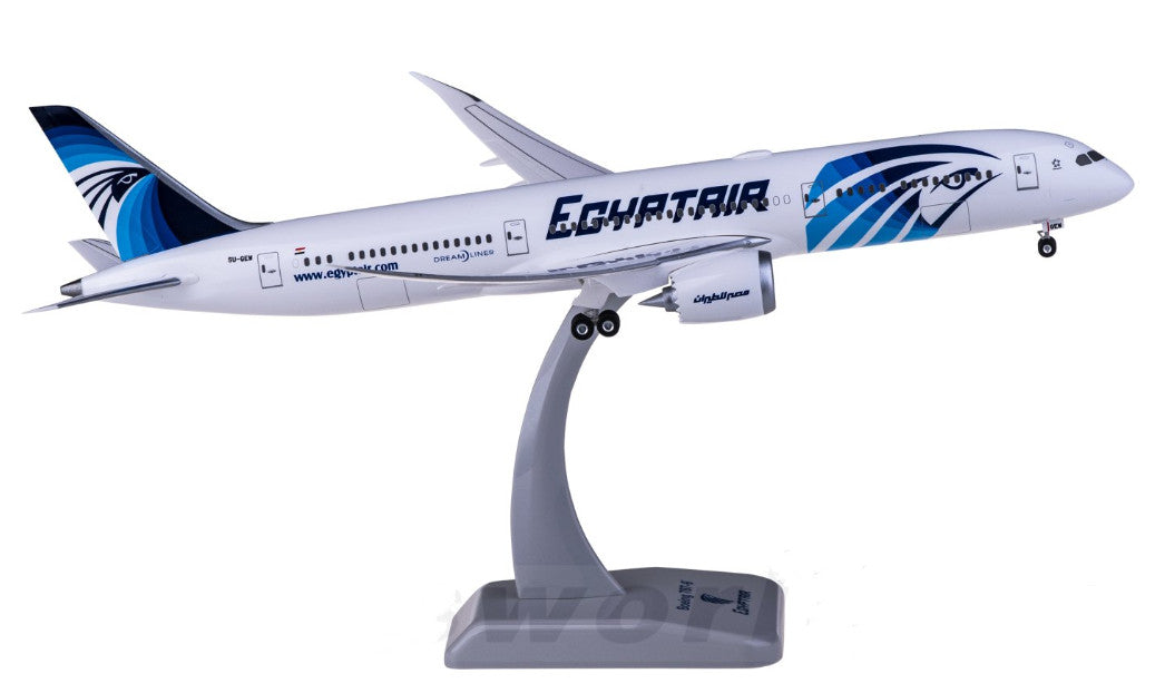1:200 32CM Hogan EGYPTAIR BOEING 787-9 Passenger Airplane ABS Plastic Model