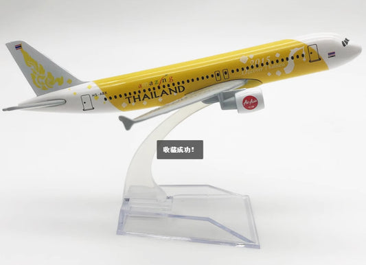 16CM THAILAND AIRBUS A320 Passenger Aircraft Plane Diecast Airplane Model